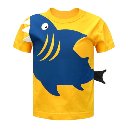 Image of DEEKEY Toddler Boys Shirts Short-Sleeve Little Kids t Shirts Boys' Tops, Tees & Shirts Graphic TEE Age for 2-7 Years 4-Pack