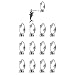 Evelots 12 Piece Silver Clip-On Earring Converter - Turn Any Stud Into A Clip-On (2255)