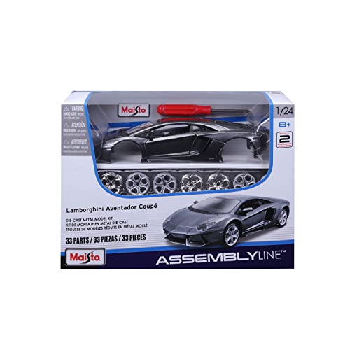 Maisto 1:24 Scale Assembly Line Lamborghini Aventador Lp 700-4 Diecast Model Kit (Colors May Vary) #TOP3