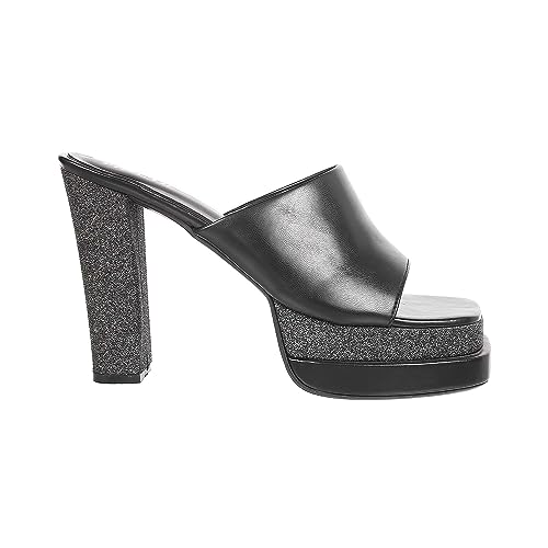 Image of Mochi Women Chunky High Heel Fashion Slip-on Sandal