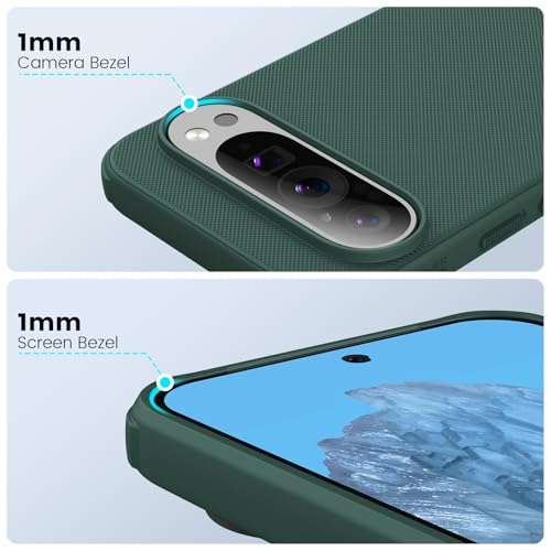 Image of Nillkin Case for Google Pixel 9 Pro XL (6.73'' Inch) Super Frosted Shield Pro Magnetic Suction Function Only Hard Back Soft Border (PC + TPU) Cover Raised Bezel Camera Protect Green Color
