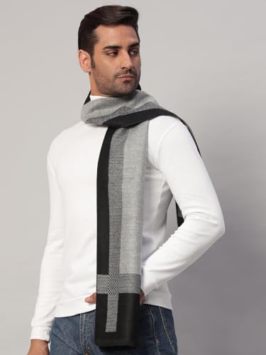 Image of Ravaiyaa - Attitude is everything Men's Reversible Stripe Pattern Winter Wool Scarf, Muffler 72 inchx12 inch Inch