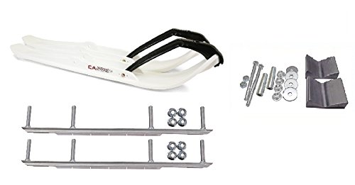 C&A Pro White XPT Snowmobile Skis w/ 9