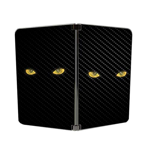 Image of MightySkins Carbon Fiber Skin for Microsoft Surface Duo - Cat Eyes | Protective, Durable Textured Carbon Fiber Finish | Easy to Apply, Remove, and Change Styles | Made in The USA