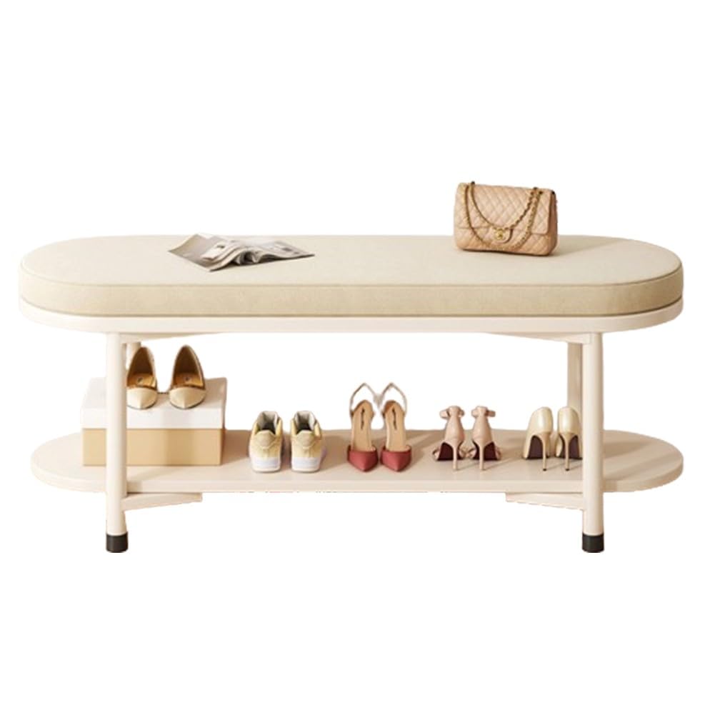 Siège de rangement d'entrée avec étagère à chaussures et rembourrage confortable en tailles variées