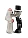 Bride & Groom Skeletons Kissing Magnetic Salt & Pepper Shakers -"Love Never Dies"