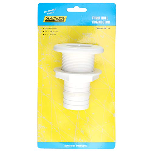 Connecteur traversant de coque Seachoice à collerette large blanche - 4