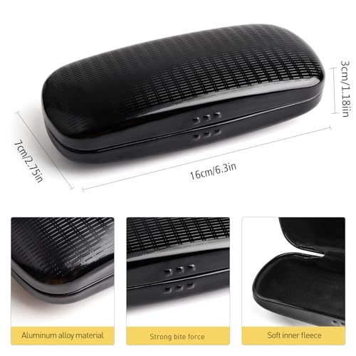 Image of Hard Shell Sunglasses Case, Portable Aluminum Alloy Glasses Case Protective Eyeglasses Cases for Men Women