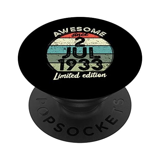 Camiseta de cumpleaños de 90 años, 2 de julio de 1933, 90 cumpleaños PopSockets PopGrip Intercambiable