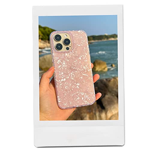 Lonli - For Iphone 14 Pro Max - Translucent Pink Pearl Tort Phone Case For Women - Just In Case Series #TOP5