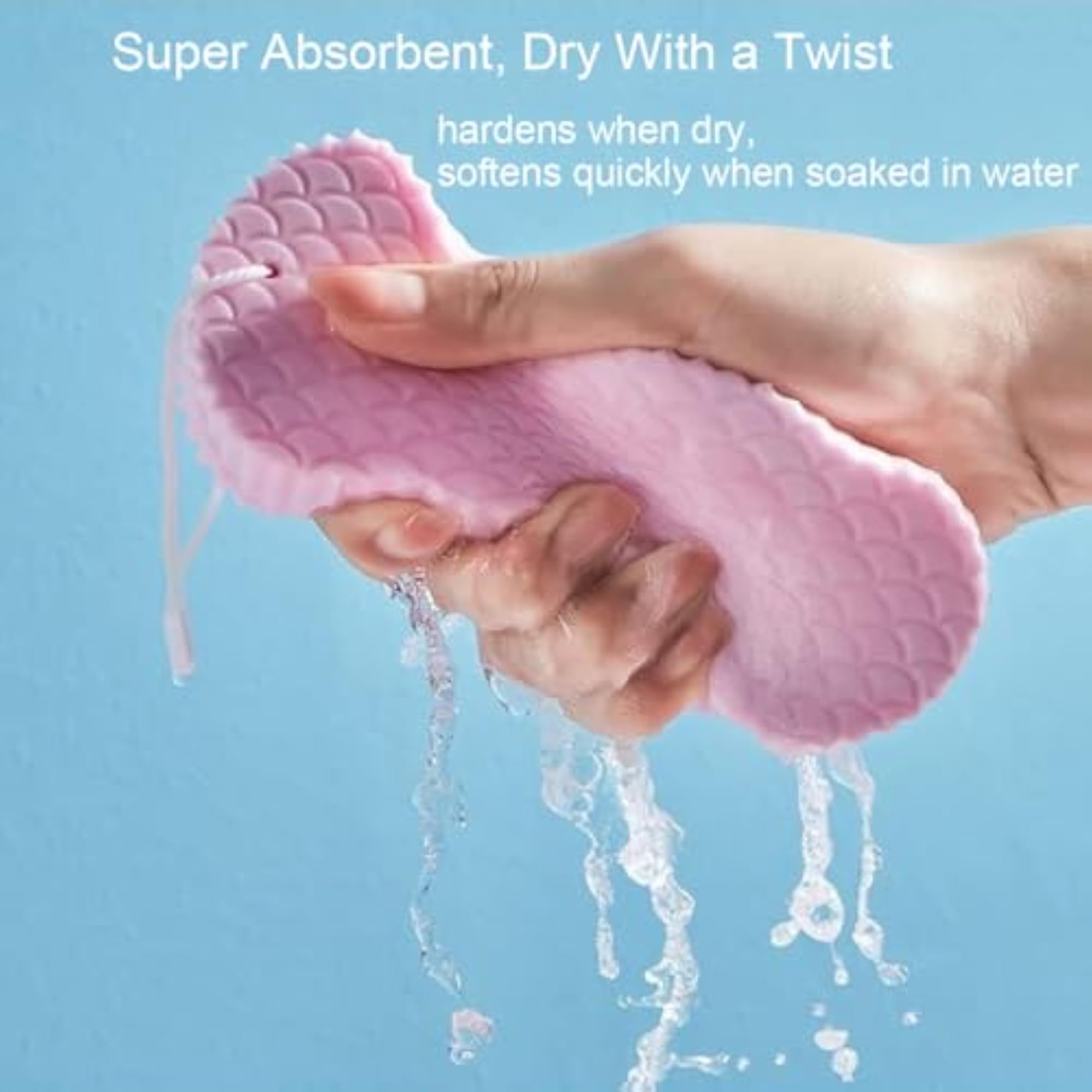 3Pcs Magic Exfoliating Bath Sponge