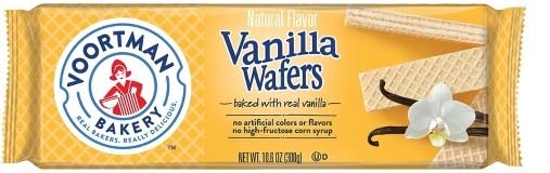 Voortman Bakery Wafers, Chocolate, Vanilla, and Strawberry, 10 Ounce (Pack of 6) - with Make Your Day Bag Clip