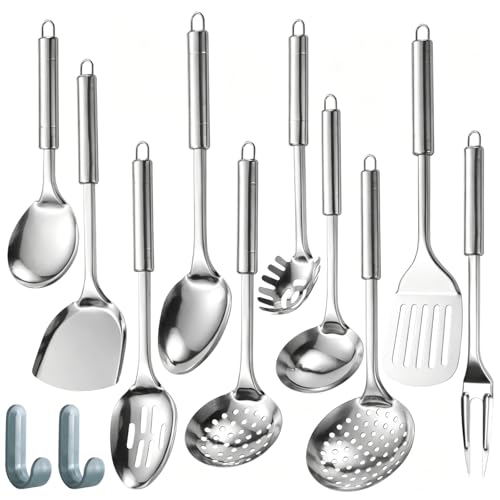 Titanium Spatula 2026 New Titanium Kitchen Cooking Utensils Set Spatulas Set Cooking Shovel Wok Spatula Long Handle Shovel for Home Kitchen (10PCS)