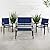 Best Choice Products 4-Piece Outdoor Textilene Patio Conversation Set, Backyard Furniture w/Loveseat, Coffee Table, Steel Frame - Black/Navy