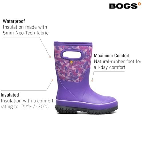 Image of BOGS Grasp Kids Waterproof Rain Boots, Insulated Winter Snow Boots