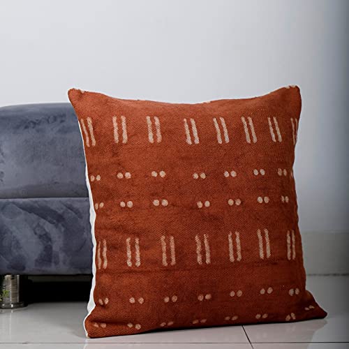 Housse de coussin coton impression indienne fait main 61x61