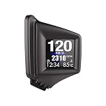 KAOLALI Head Up Display, OBD2 + GPS Dual System Digital Speedometer, Universal Auto Car Speedometer with OverSpeed Alarm, Voltmeter Warning, Water Temperature