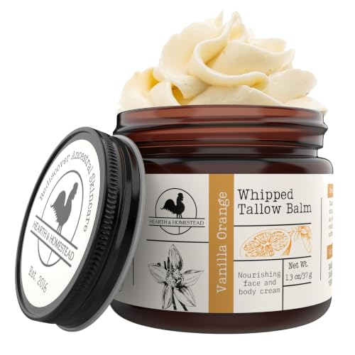 Image of Hearth & Homestead Whipped Beef Tallow for Skin & Face Vanilla Orange 1.3oz