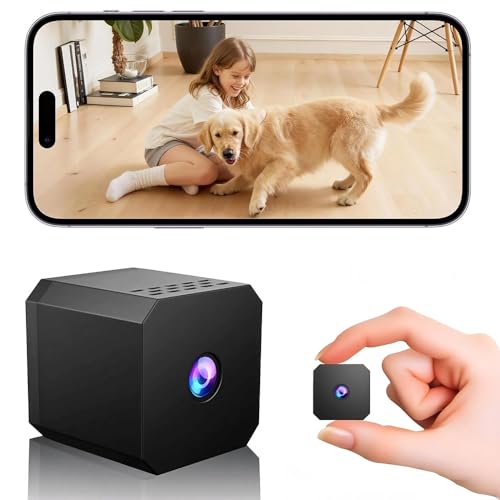 YiYunTE Mini Camera Espion sans Fil, Micro Camera Surveillance WiFi Interieur/Exterieur sans Fil Discrete, 1080P Mini Caméra Espion Vision Nocturne/Détection Mouvement, Petite Camera Maison Bebe Chat