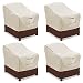 Vailge Patio Chair Covers, Lounge Deep Seat Cover, Heavy Duty and Waterproof Outdoor Lawn Patio Furniture Covers (4 Pack - Large, Beige & Brown)