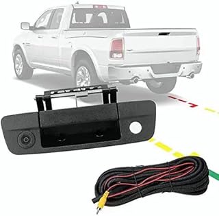 DIPMOTOR Rear View Backup Camera for Dodge Ram 1500 Pickup 2009-2017/Dodge Ram 2500 3500 Pickup 2010-2017, Tailgate Handle Camera Reverse Rear View Cam