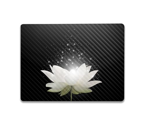 Image of MightySkins Carbon Fiber Skin Compatible with Microsoft Surface Laptop Go 3 (2023) Full Wrap Kit - Twilight Lotus | Protective Durable Textured Carbon Fiber Finish | Made in The USA