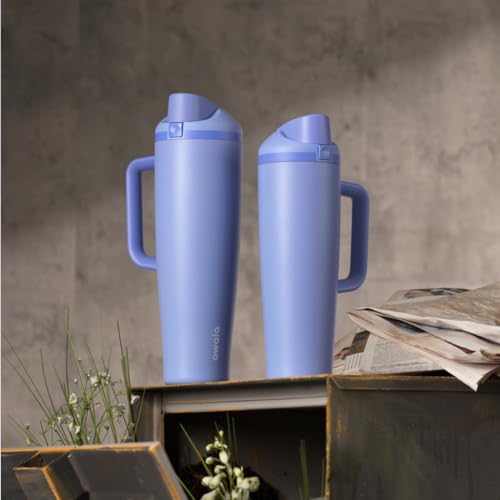 Image of Owala FreeSip Tumbler Insulated Stainless Steel Water Bottle with Built-in Straw and Side Handle, For Travel, Work, School, and Sports, 40oz, BPA Free, Leak Proof, Out of the Blue