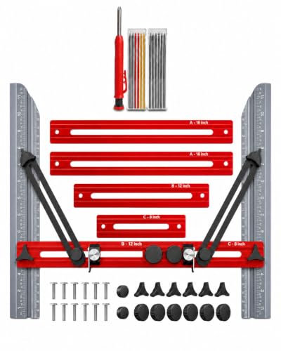 SNEZHANA Stair Tread Template Tool Multi Purpose Stair Measuring Tool Stair Tread Gauge for Accurate Stairs Riser Layouts