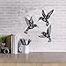 NeVka Wall Decor Hummingbird Metal Wall Art Bird Three Pieces Flying Birds For Living Room Bedroom Modern Metal Decor Art