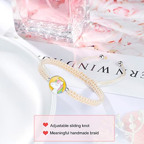 Handmade Rope Braided Bracelets for Girl, Jewelry Gifts, 925 Sterling Silver2