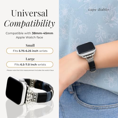 Cape Diablo Smart Watch Band for Women - Handmade Gemstone Strap - Compatible with 38mm-45mm Apple Faces by Cape Diablo - Used condition - Image 5