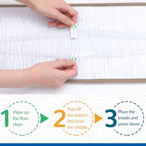 RIOLAND Non-Slip Carpet Stair Treads Indoor 15PCS Stair Runners for Wooden Steps Edging Stair Treads for Kids Elders and Dogs, 8\" X 30\", Beige