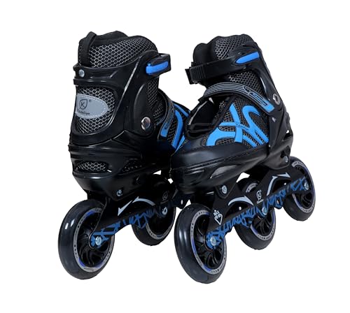 EDENGLOW Adjustable Inline Skates for Adults & Kids, Blue - Image 4