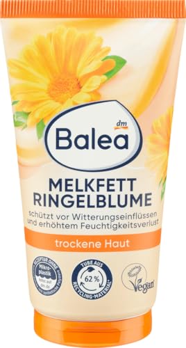 Balea 5er-Set Hautpflege: Melkfett Soft zur Vorbeugung & Pflege spröder Hautstellen (150 ml) + Melkfett Ringelblume für trockene Haut als Kälteschutz & für Massagen geeignet (4 x 75 ml), 450 ml – Bild 7