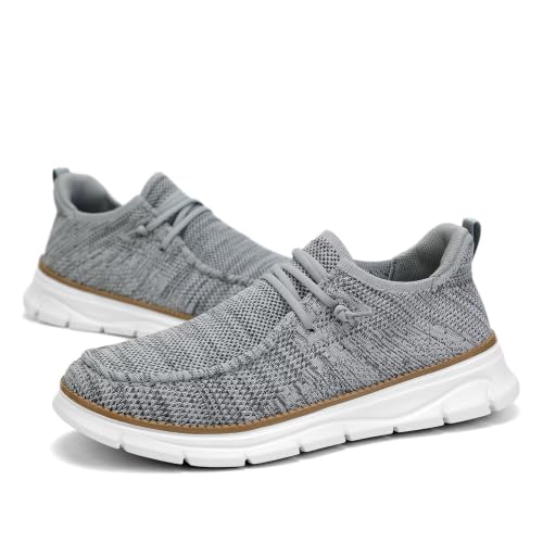 Image of Mens Slip-on Loafers Comfortable Boat Shoes Casual Walking Sneakers Mesh Business Oxfords Work Lightweight Soft Sole