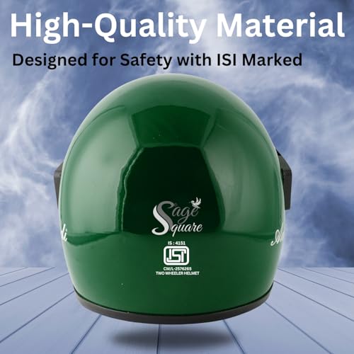 Image of Sage Square Audi Full Face Clear Visor Helmet | ISI Certified | High Standard Safety | Extra Comfort & Stylish
