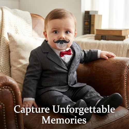 Image of Funny Baby Pacifiers,Mustache Pacifiers 0-18 Months for Babies,Mustache Binky,Gift for Newborns,Infants,Toddlers,Baby Boys,BPA Free(Mustache Pacifiers)