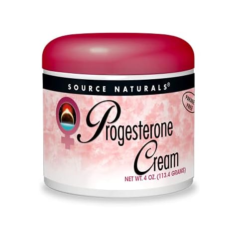 Source Naturals Progesterone Cream - Women's Health Support - High Purity, Paraben Free - 4 Ounce Jar Cover