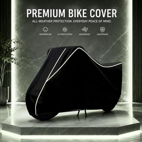 Image of SafeCovers Bike Body Cover for Pulsar 150 Cover for Rain & Dust | Water Resistant, Dustproof, UV Protection, Scratchproof | Heavy Duty Outdoor Motorcycle Cover with Elastic & Windproof Design