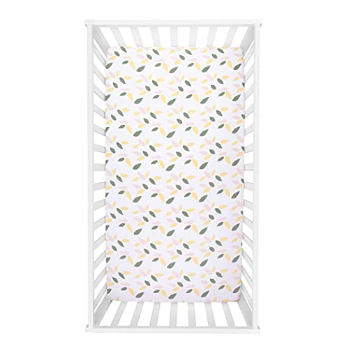 Trend Lab Modern Baby Crib Bedding Set For Girls | Lemon Floral 4 Piece Nursery Décor Quilt, 2 Fitted Crib Sheets, And Dust Ruffle Skirt - Pink, Yellow. Green, 80010 #TOP7