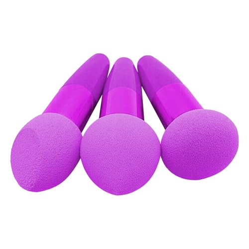 Eponge De Fond De Teint - Melangeur De Maquillage Bouffant De Fond De Teint Haute Densite 3 Pieces Avec Poignees,Ensemble D'epon