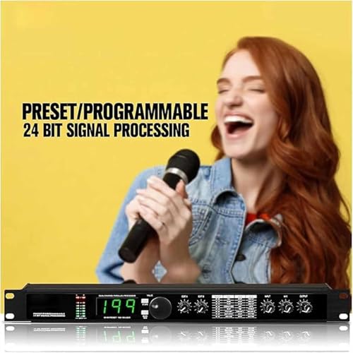 Equalizzatore audio digitale professionale e processore di riverbero, 99 preset e 199 effetti sonori, elaborazione a 24 bit per studio e palco