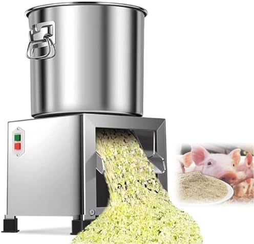Poultry Feed Processing Chopper, Grinder, Heavy Duty Stainless Steel Shredder Cutter with 4 Blades, High Output Efficiency, for Vegetables Grains, Peanut, Ginger, Garlic