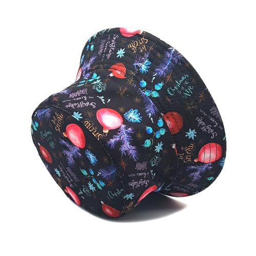 Image of Bucket Hat for Women Men,Travel Sun Beach Cap,Unisex Fishing Outdoor Boonie (Christmas Ball)