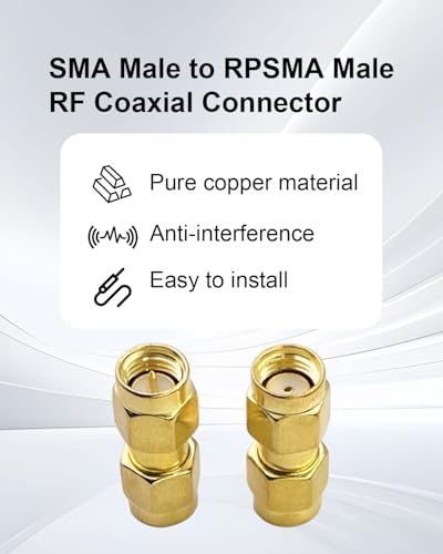 Adaptador SMA Macho a RPSMA Macho, pack de 2 miniatura 3
