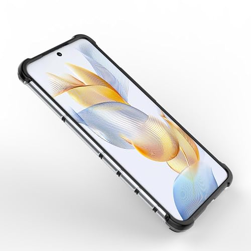 Image of Glasgow Back Case Cover Compatible with [ Honor 90 5G ] (Stylish Design) - Black