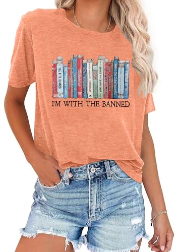 Image of Books Shirts for Women Reading T-Shirt Book Lover Tops Funny Readers Gifts Clothes Casual Librarian Tees