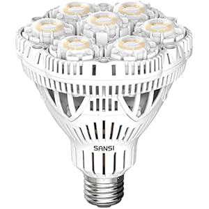SANSI 45W 6000 Lumens Brightest LED Light Bulb, BR30 400W Equivalent 5000K Daylight E26 to E39, Super Bright Bulb Non-Dimmable, 22-Year Lifetime Energy Saving for Home Workshop 45 Watts 45.0