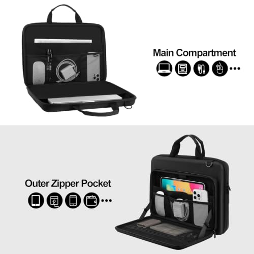 Funda rígida para portátil de 15-16 pulgadas Mosiso negra miniatura 3