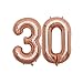 BALONAR 40 inch Jumbo 30 Rose Gold Foil Balloons for 30th Birthday Party Supplies,Anniversary Events Decorations and Graduation Decorations (ROSE30)